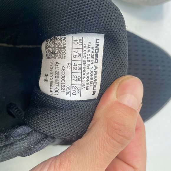 Under Armour Fuel Black White Athletic/Running - Picture 5 of 9